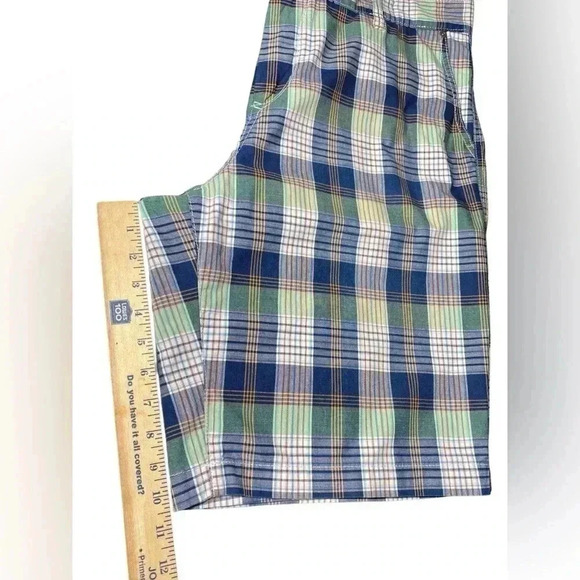 Tommy Bahama Mens 36 Blue Plaid Flat Front‎ Island Beach Chino Shorts EUC - Picture 9 of 15